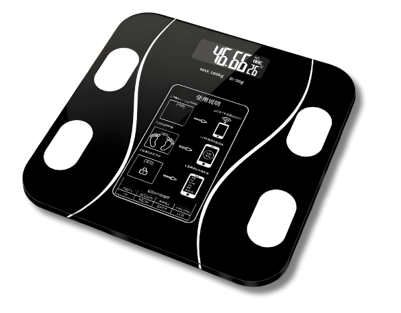 balança digital inteligente de bioimpedância com conexão por aplicativo para medir peso e composição corporal
