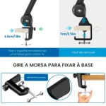 Suporte Microfone Ajustável - Imagem 4
