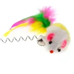 Brinquedo Gato Varinha Com Mola De Pelúcia Rato - Imagem 5