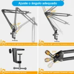 Suporte Microfone Ajustável - Imagem 3