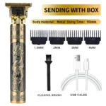Máquina de cortar cabelo barbeiro profissional elétrica recarregável - Image 5