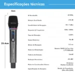 Microfone Profissional Sem Fio - Imagem 6