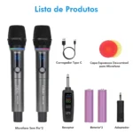 Microfone Profissional Sem Fio - Imagem 11