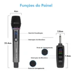 Microfone Profissional Sem Fio - Imagem 12