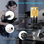 Microfone Condensador com Kit Transmissão ao vivo - Imagem 5