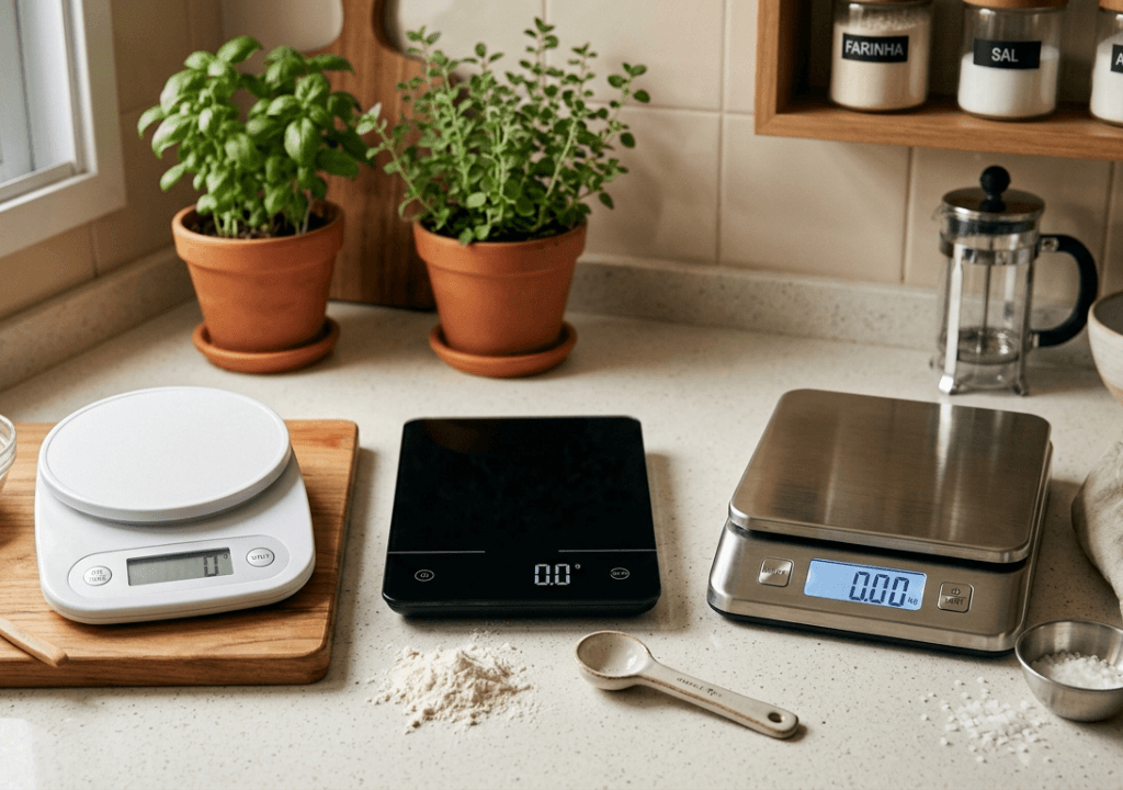 como escolher balança digital de cozinha comparando diferentes modelos disponíveis