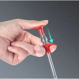 Desentupidor de pia com garra flexível e resistente, ideal para remover cabelos, resíduos e sujeiras do encanamento com facilidade. Reutilizável, fácil de usar e limpar, é a solução prática e econômica para desentupir pias e ralos no dia a dia.