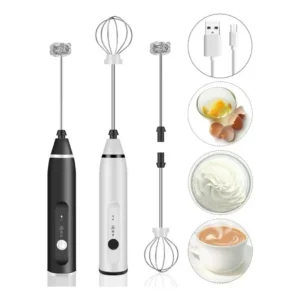 Misturador elétrico prático e portátil, ideal para misturar cafés, shakes, vitaminas e suplementos com rapidez e eficiência. Fácil de usar e limpar, proporciona mistura homogênea sem esforço, sendo perfeito para o dia a dia em casa, no trabalho ou em viagens. ⚡🥤