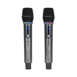 Microfone profissional sem fio com áudio nítido e boa autonomia, ideal para eventos, apresentações, gravações e lives com liberdade de movimento.