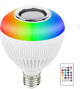 ð Mini texto SEO (texto alternativo da imagem):
Lâmpada LED inteligente Bluetooth com controle pelo celular e variação de cores, ideal para personalizar a iluminação com economia e praticidade.