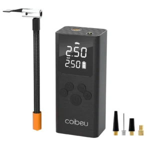 Compressor de ar portátil ideal para encher pneus de carros, motos e bicicletas com rapidez e praticidade. Compacto, fácil de transportar e simples de usar, é perfeito para emergências, viagens e uso diário, garantindo mais segurança e autonomia na calibragem. 🚗💨
